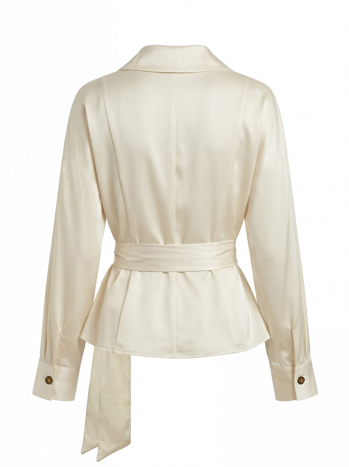 June Long-Sleeve Wrap Blouse