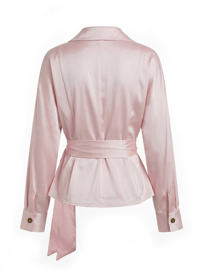 Ballerina Long-Sleeve Wrap Blouse